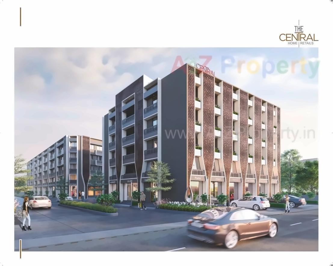 3D Elevation of real estate project The Central Home   Retails located at Vapi, Valsad, Gujarat