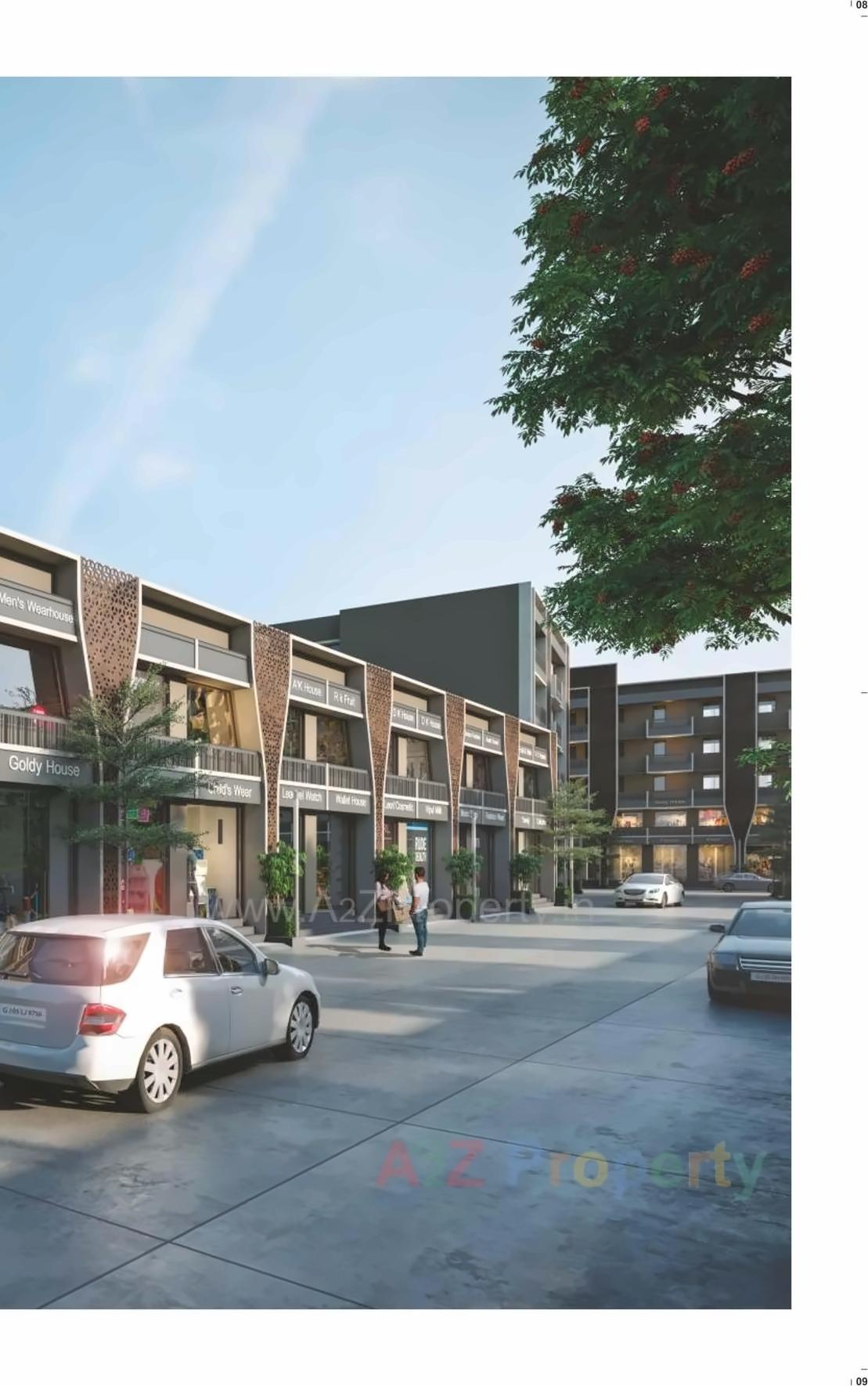 3D Elevation of real estate project The Central Home   Retails located at Vapi, Valsad, Gujarat