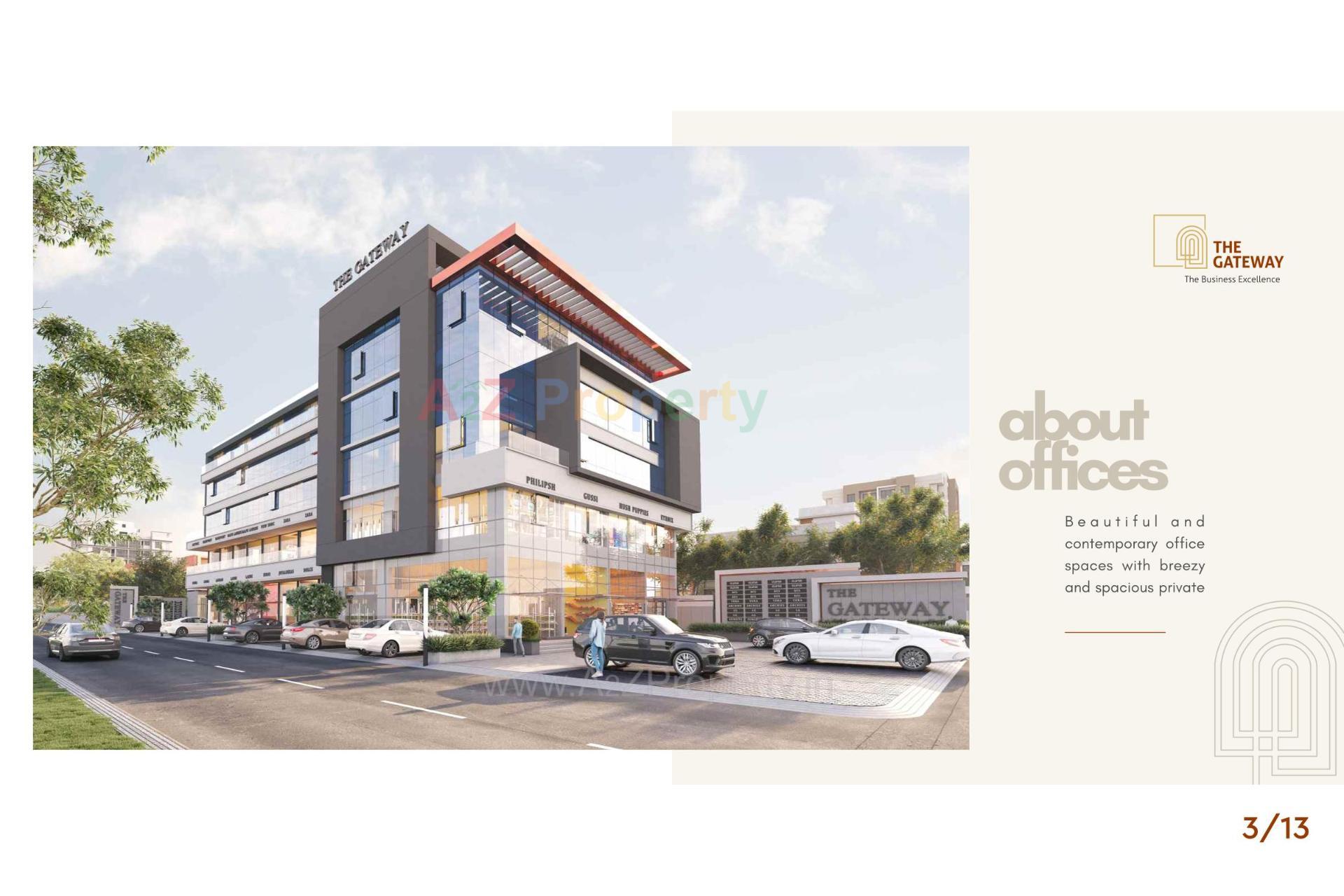 3D Elevation of real estate project The Gateway located at Chala, Valsad, Gujarat