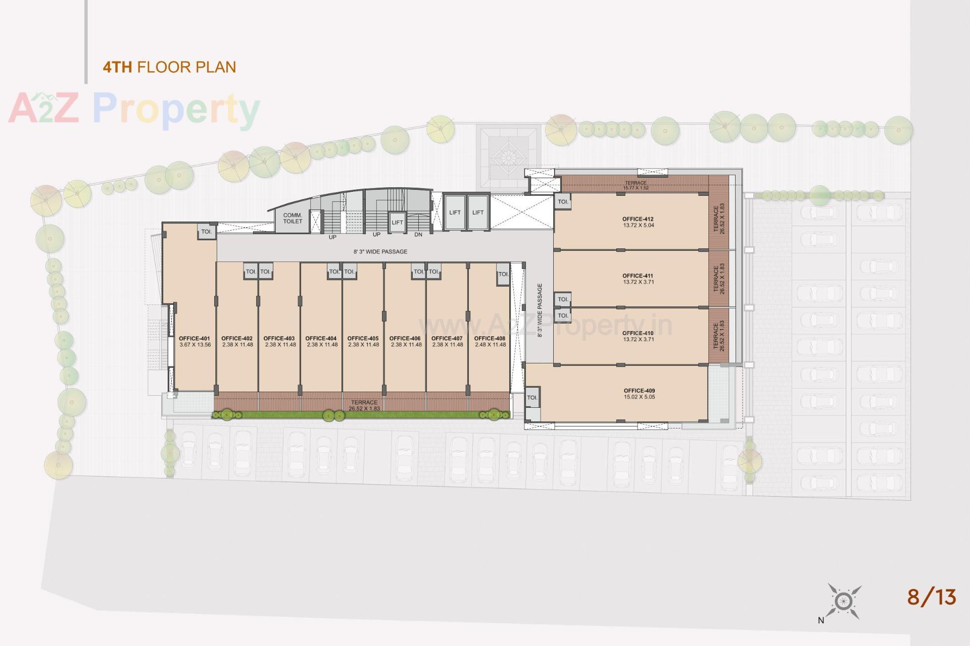 Layout of real estate project The Gateway located at Chala, Valsad, Gujarat