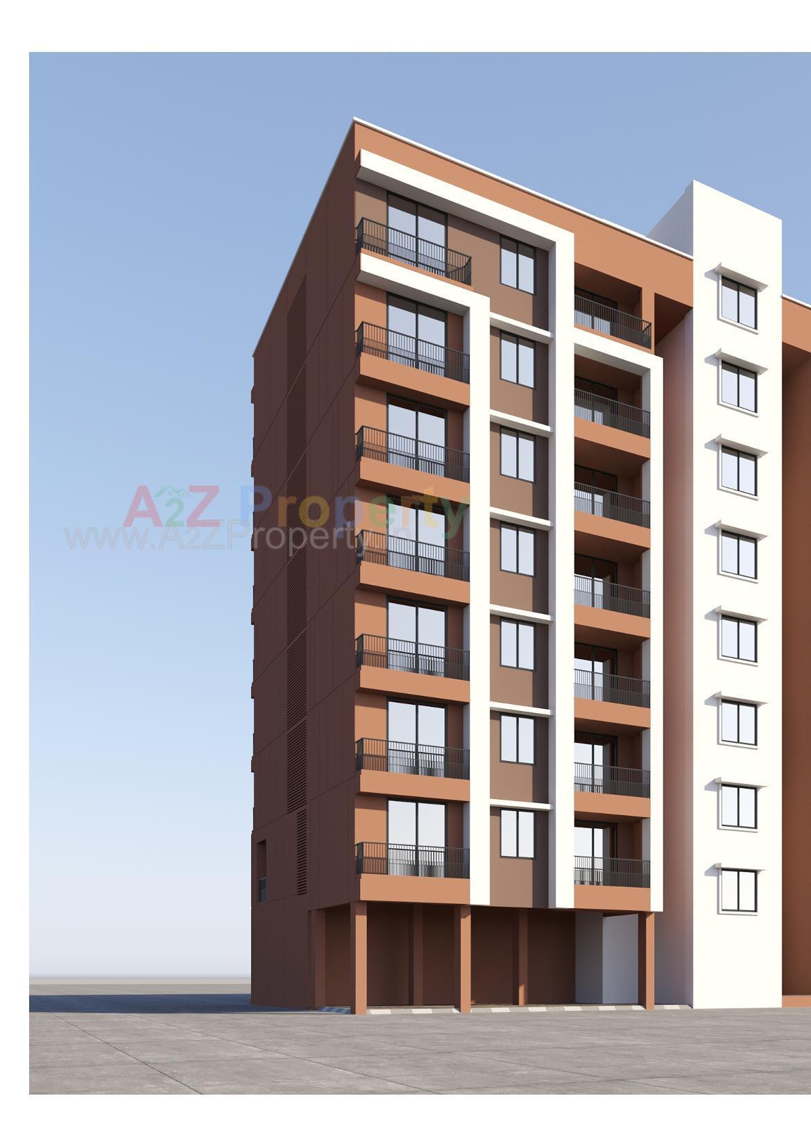 3D Elevation of real estate project The Iconic located at Chala, Valsad, Gujarat