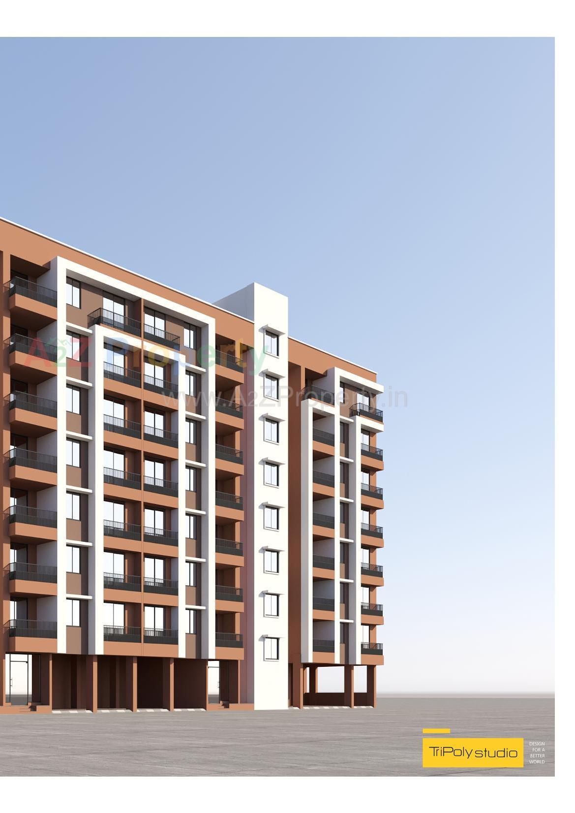 3D Elevation of real estate project The Iconic located at Chala, Valsad, Gujarat