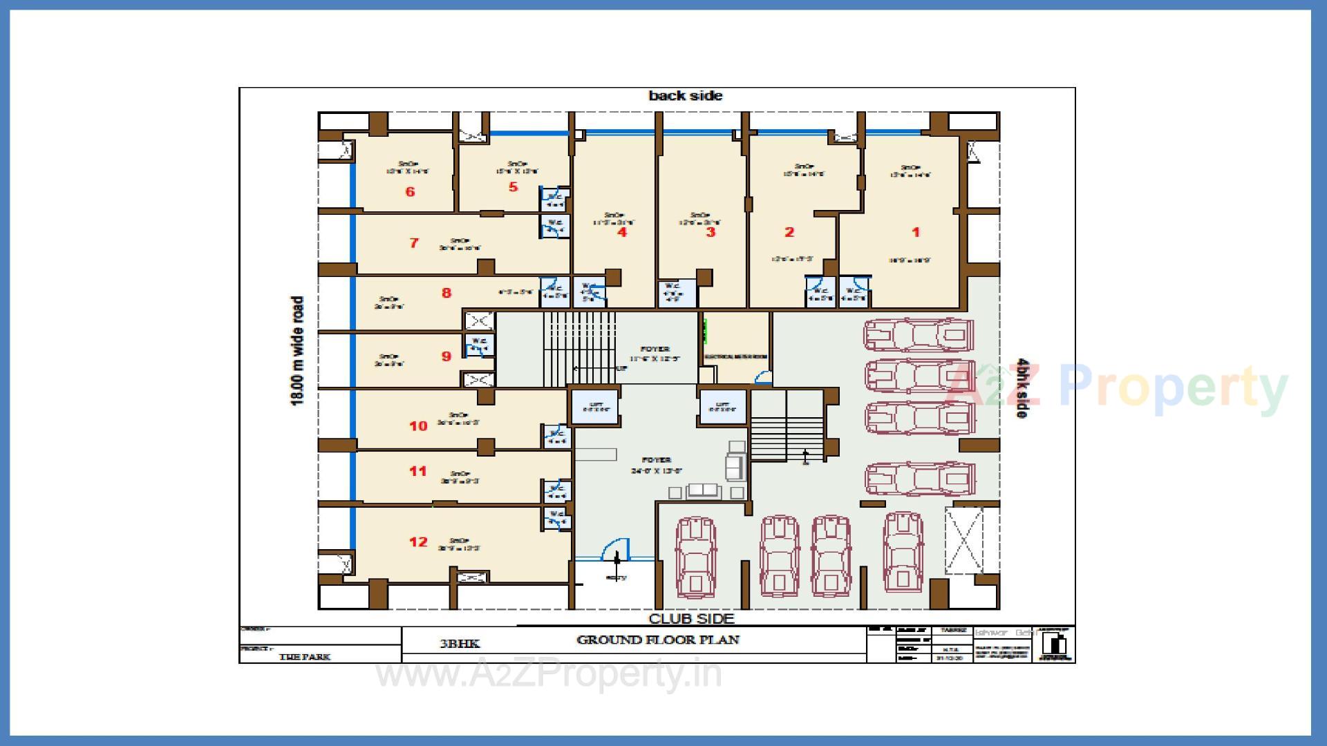 Layout of real estate project The Serenity Park located at Chala, Valsad, Gujarat