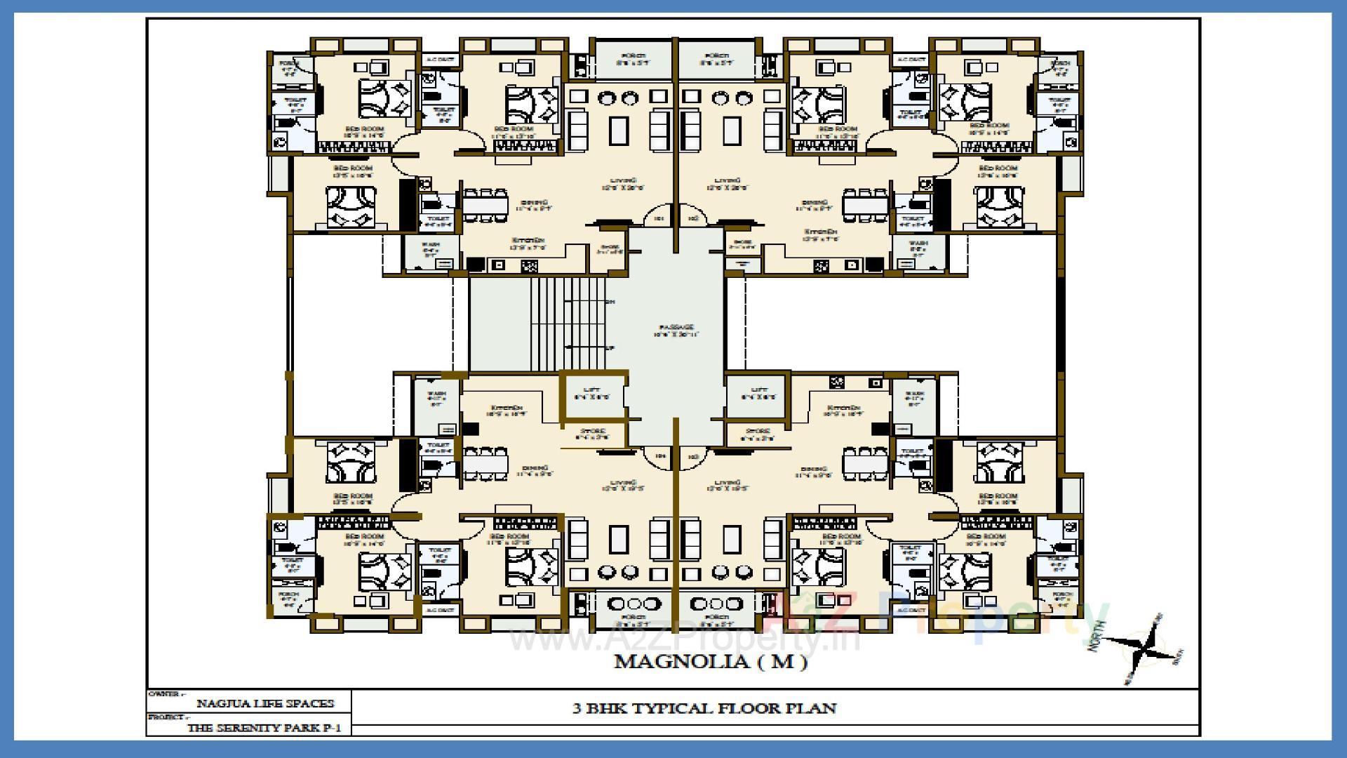 Layout of real estate project The Serenity Park located at Chala, Valsad, Gujarat