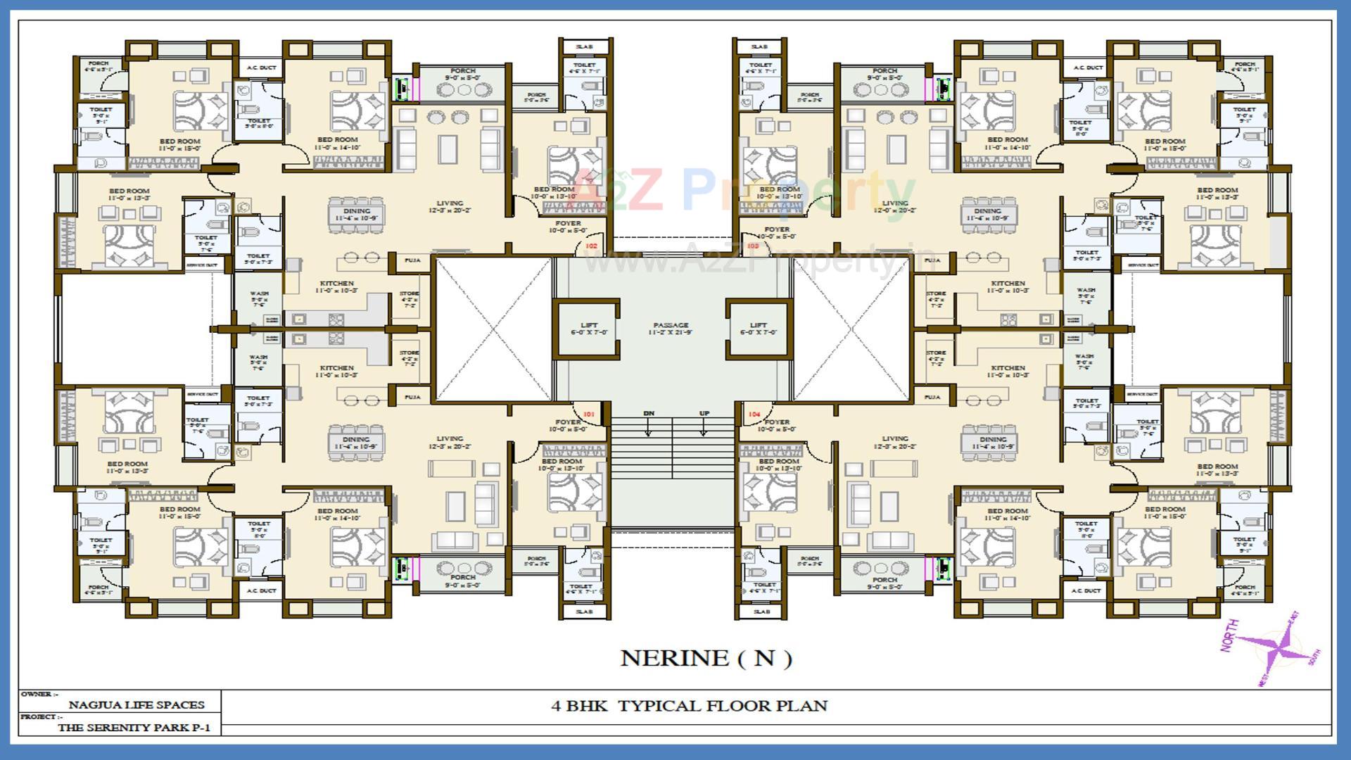 Layout of real estate project The Serenity Park located at Chala, Valsad, Gujarat