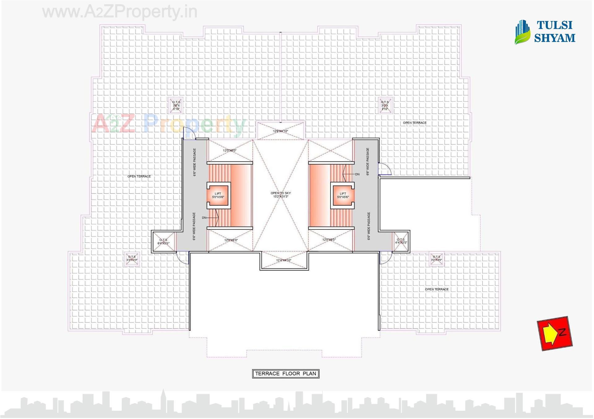 Layout of real estate project Tulsi Shyam located at Vapi, Valsad, Gujarat