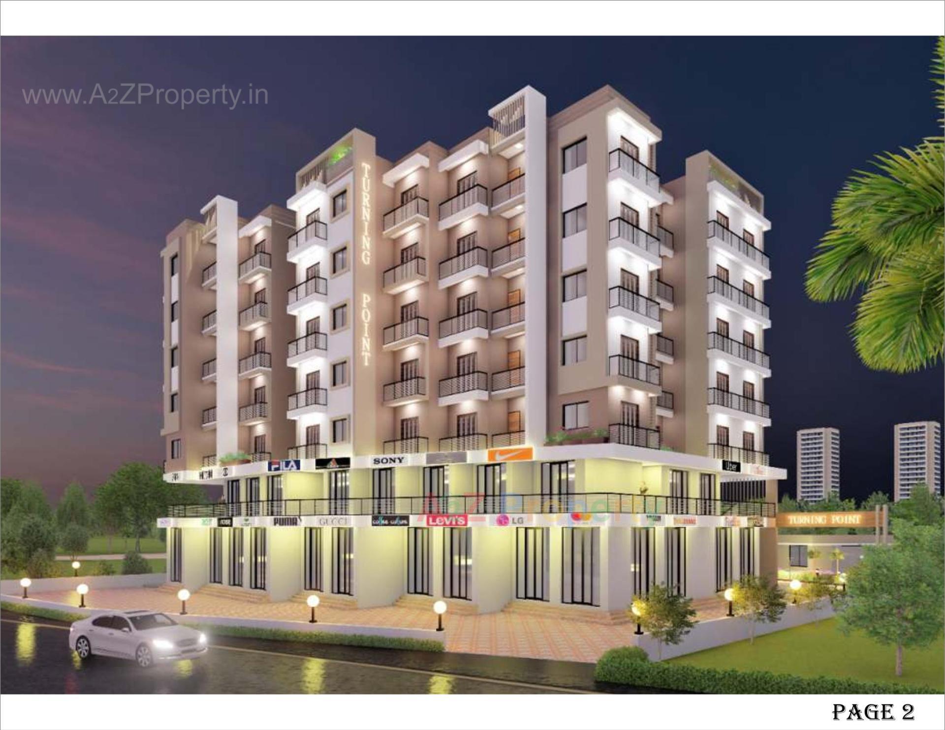 3D Elevation of real estate project Turning Point located at Umargam, Valsad, Gujarat