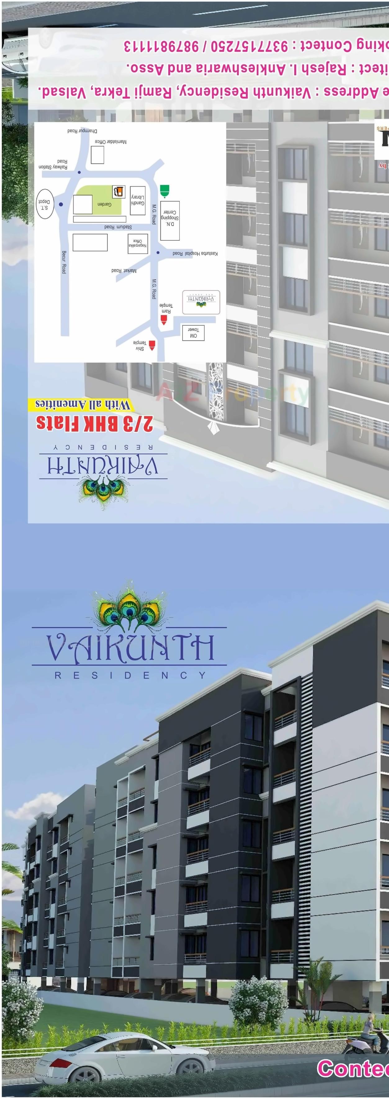 3D Elevation of real estate project Vaikunth Residency located at Valsad, Valsad, Gujarat