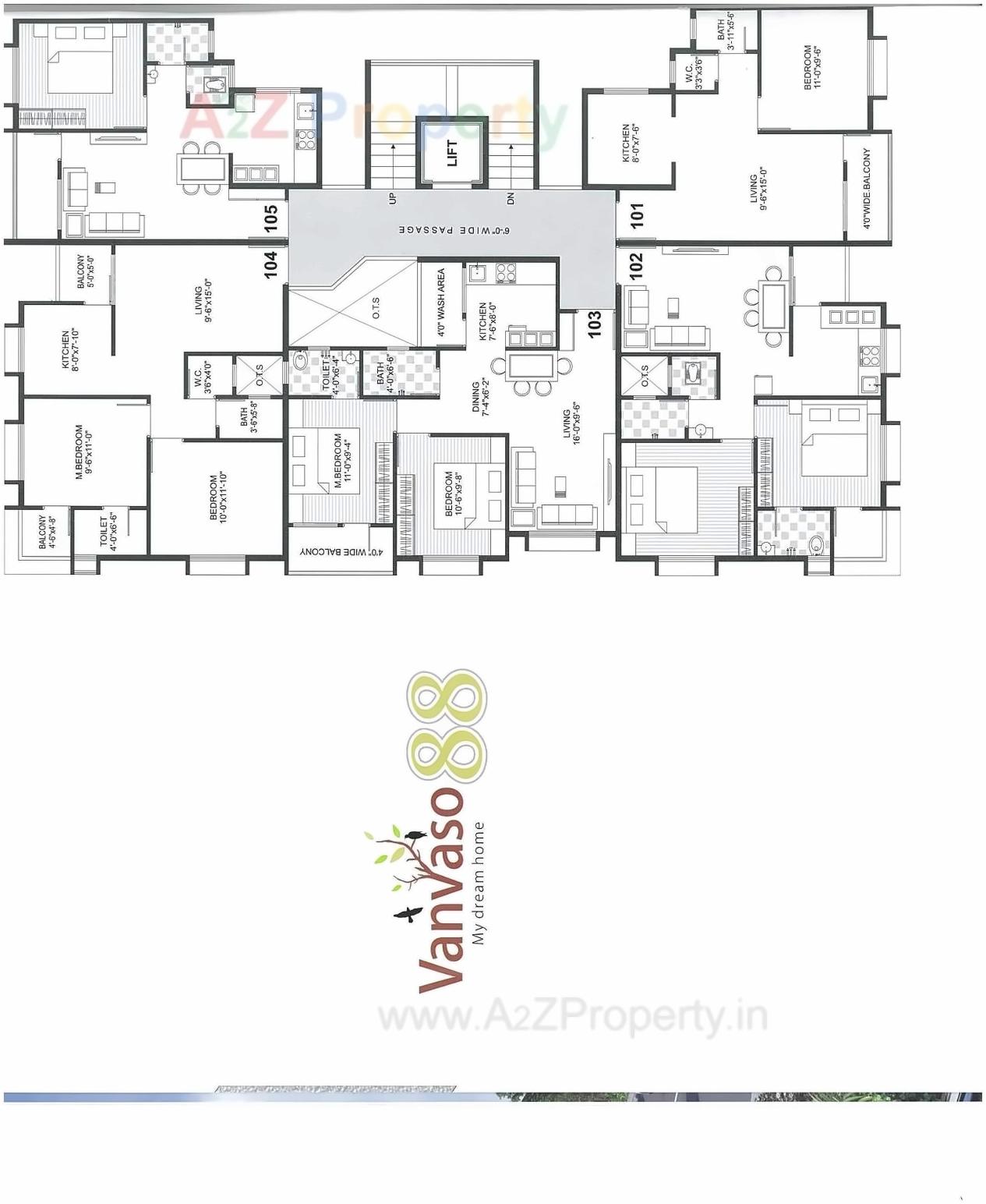 Layout of real estate project Vanvaso located at Dungra, Valsad, Gujarat