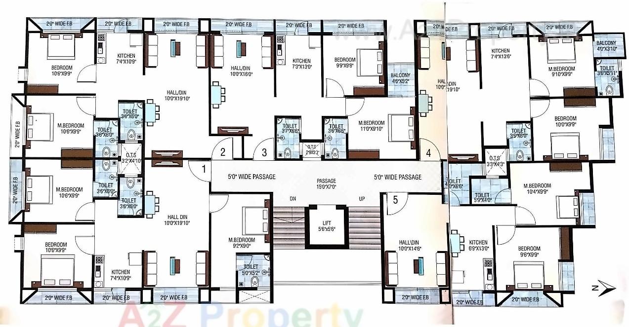 Layout of real estate project Venus Height located at Chala, Valsad, Gujarat