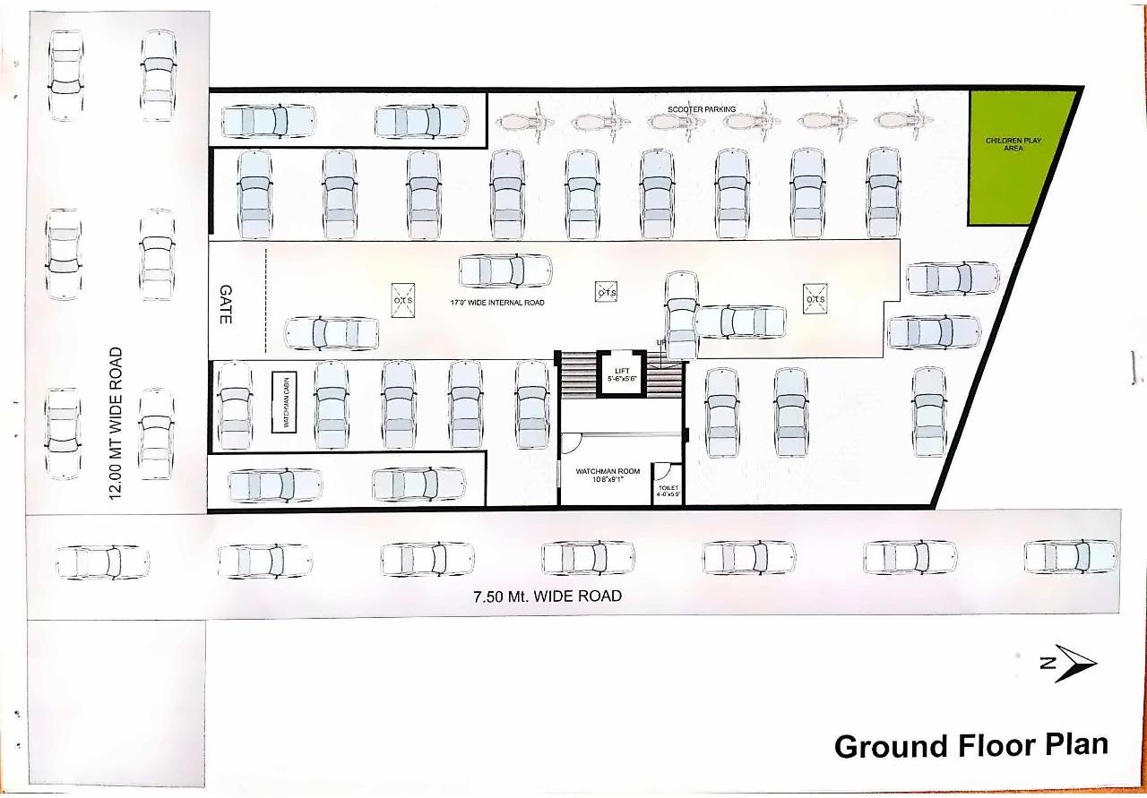 Layout of real estate project Venus Height located at Chala, Valsad, Gujarat