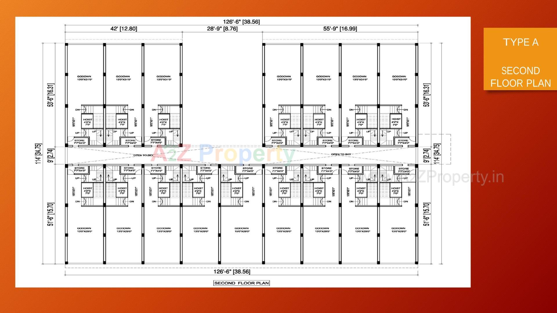 Layout of real estate project Vibrant Grain Mart located at Vapi, Valsad, Gujarat