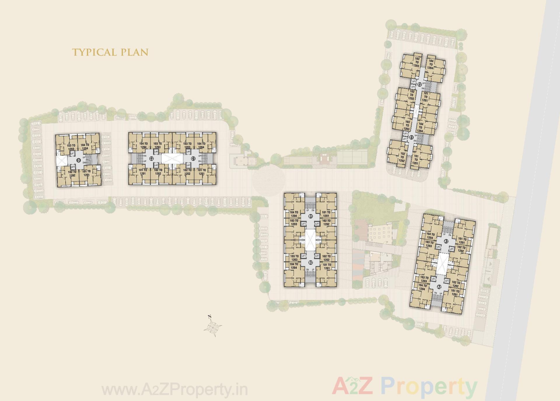 Layout of real estate project Vivan located at Chala, Valsad, Gujarat