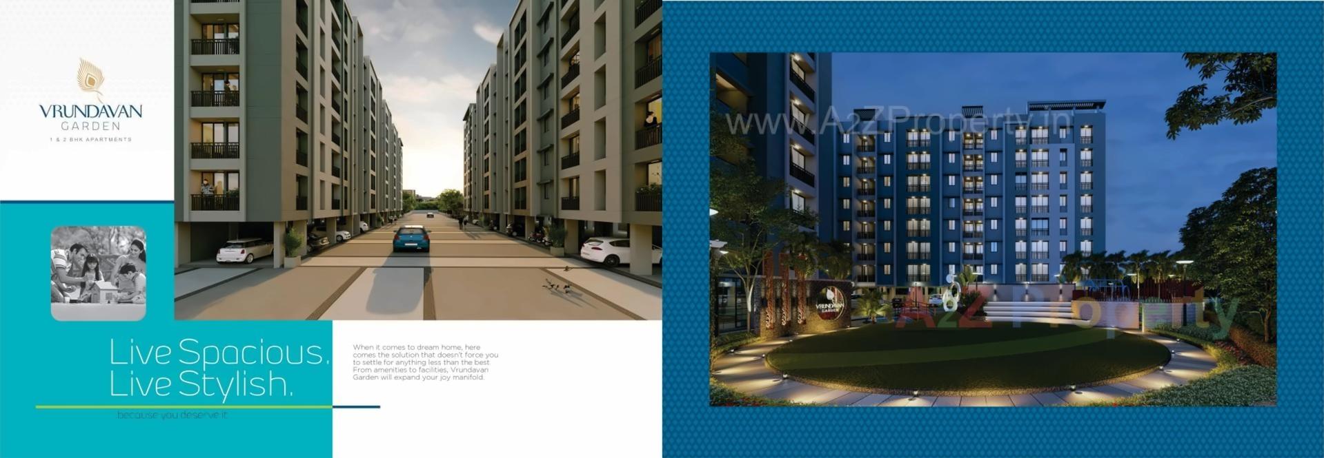 3D Elevation of real estate project Vrundavan Garden located at Pardi, Valsad, Gujarat