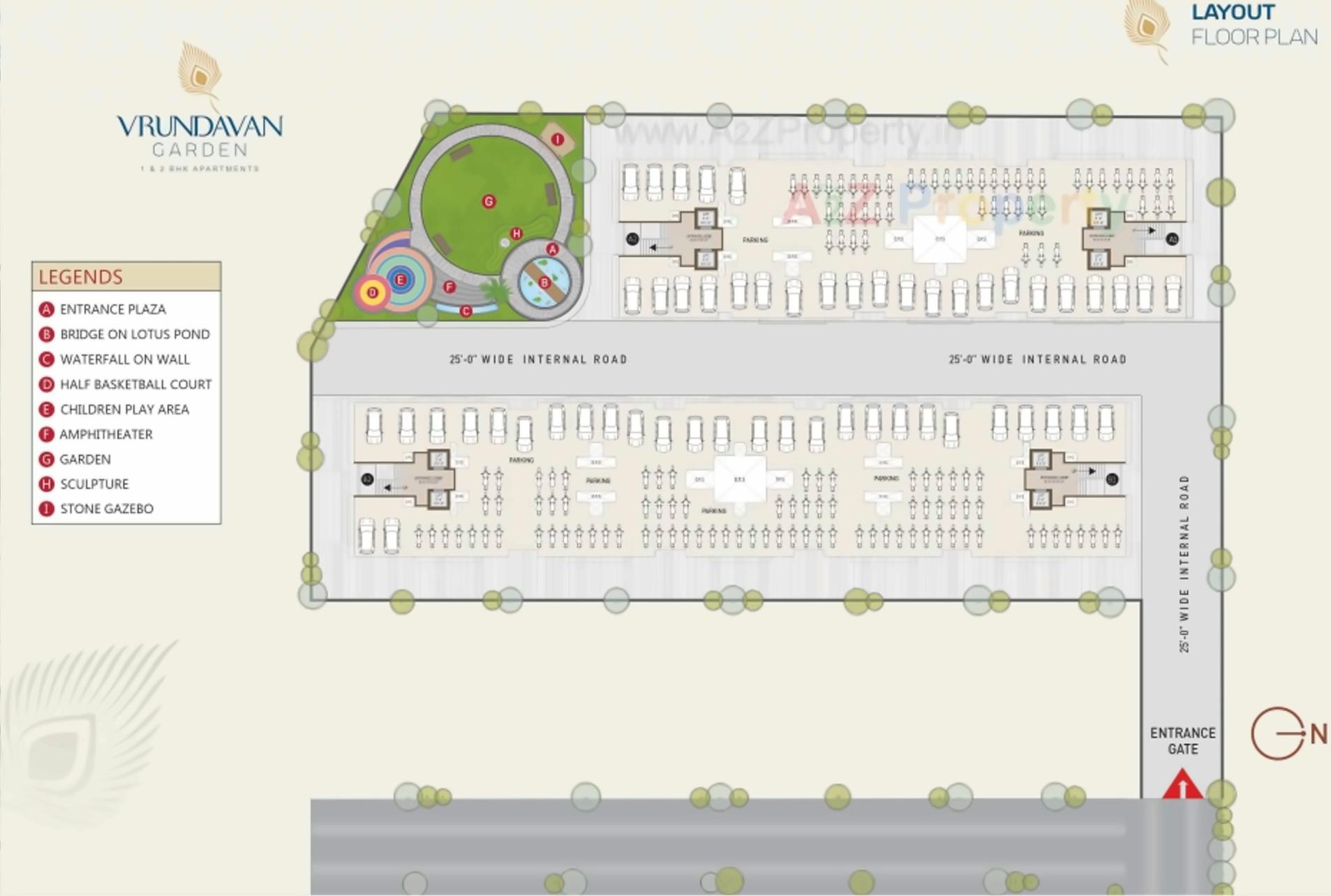 Layout of real estate project Vrundavan Garden located at Pardi, Valsad, Gujarat