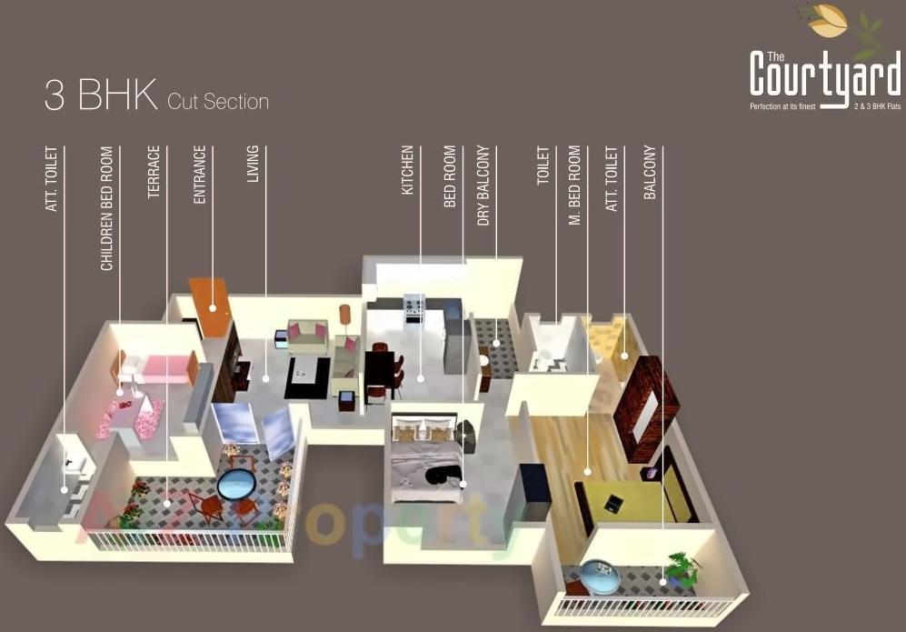 Image 27622 5 of real estate project The Courtyard located at Ahmadnagar-m-corp, Ahmednagar, Maharashtra