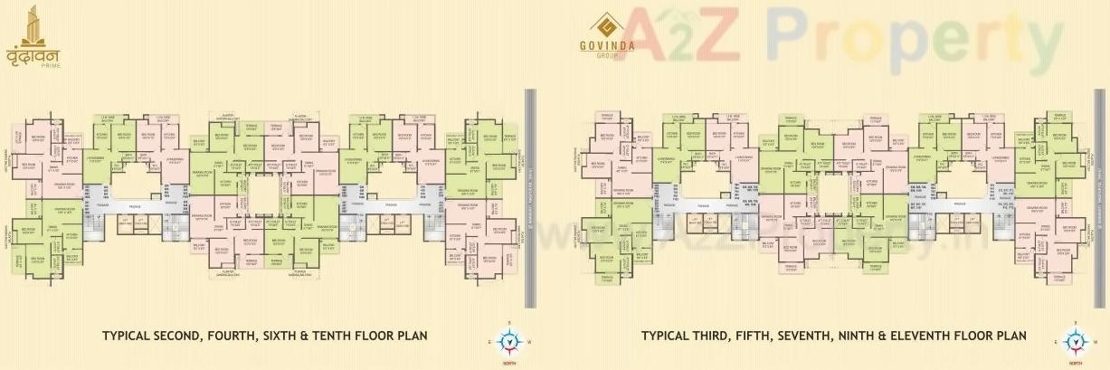 Layout of real estate project Vrundawan Prime located at Amravati-m-corp, Amravati, Maharashtra
