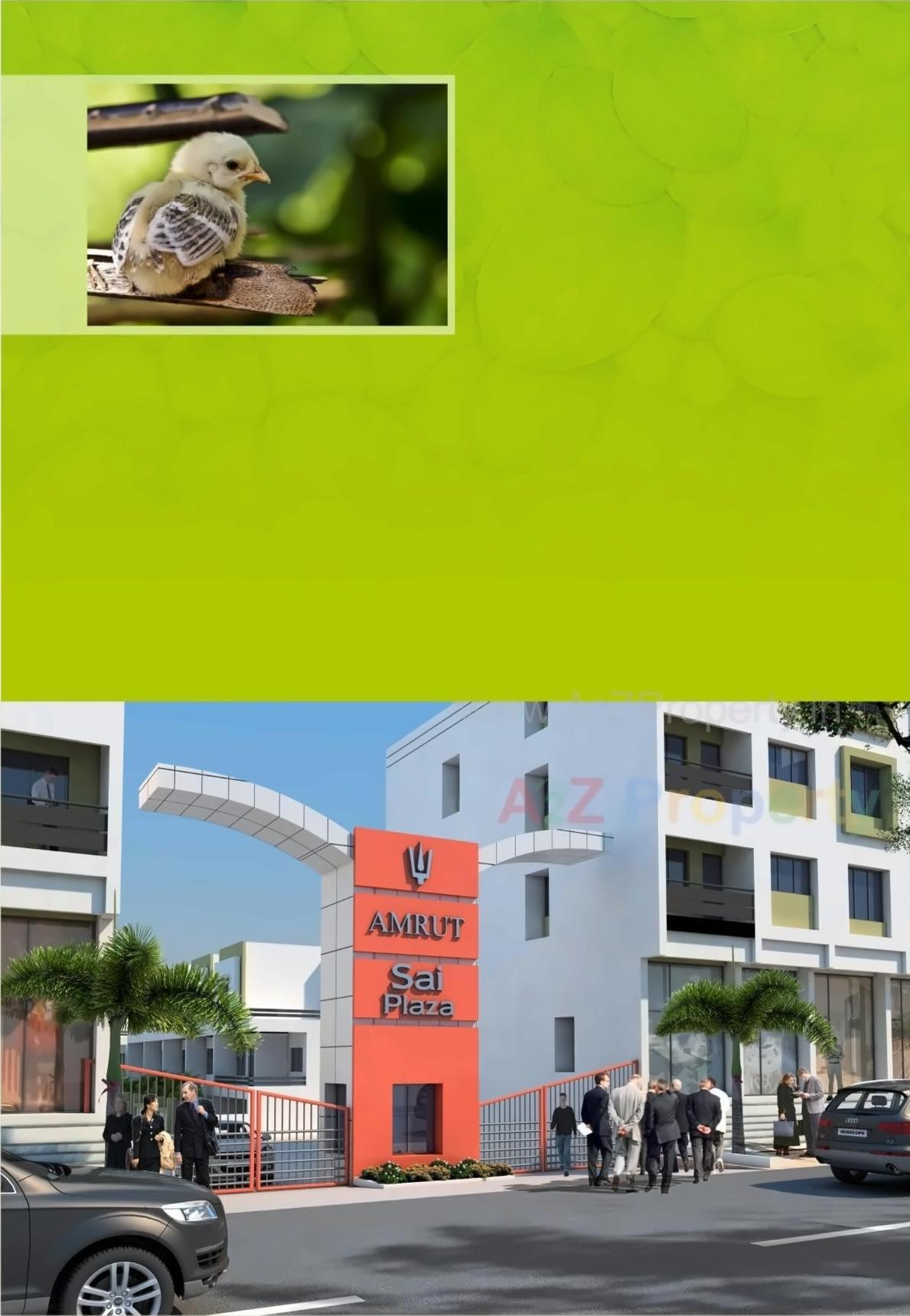 3D Elevation of real estate project Amrut Sai Plaza located at Aurangabad-m-corp, Aurangabad, Maharashtra