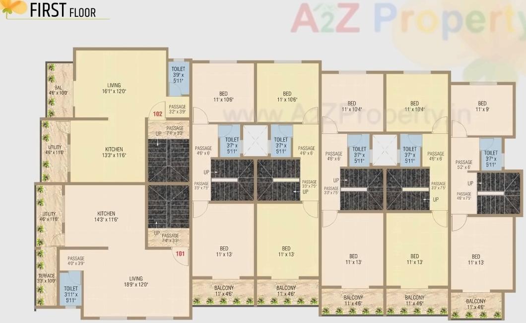Layout of real estate project Arch Kusum located at Aurangabad-m-corp, Aurangabad, Maharashtra