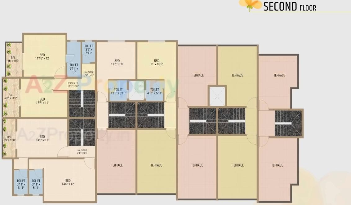 Layout of real estate project Arch Kusum located at Aurangabad-m-corp, Aurangabad, Maharashtra