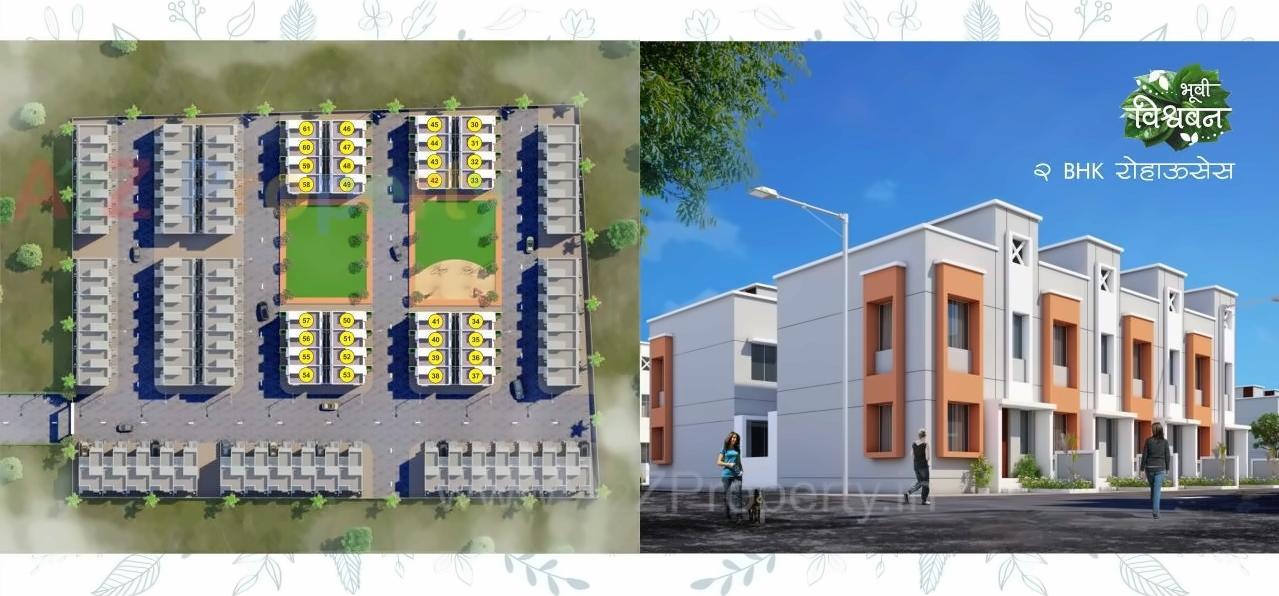 3D Elevation of real estate project Bhuvi Vishwaban located at Hirapur, Aurangabad, Maharashtra