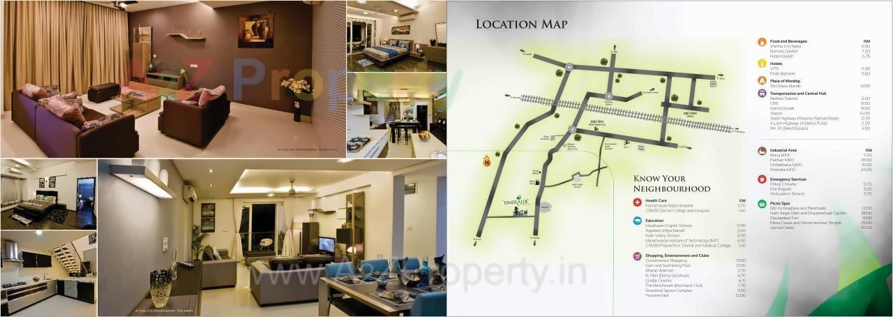 Layout of real estate project Esmeralde located at Aurangabad-m-corp, Aurangabad, Maharashtra