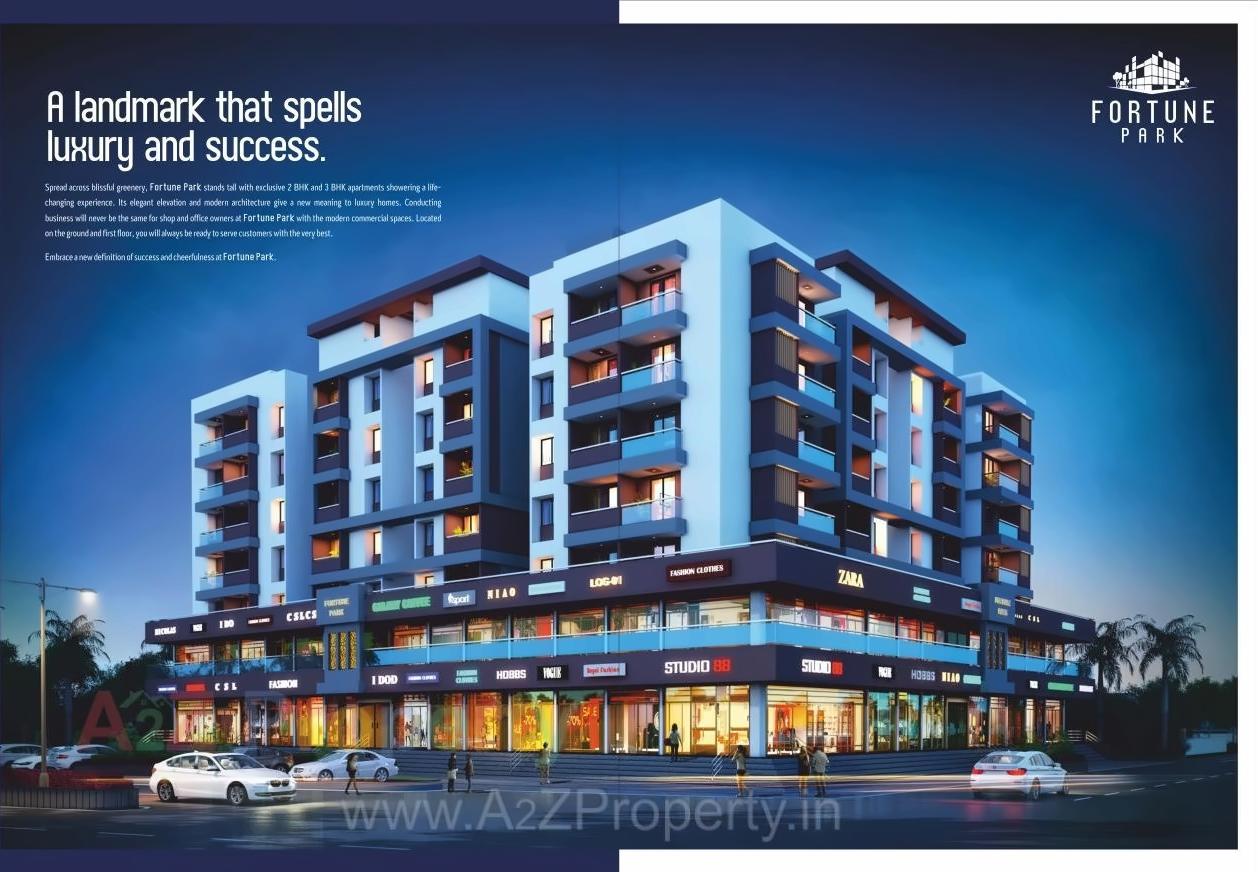 3D Elevation of real estate project Fortune Park located at Satara-ct, Aurangabad, Maharashtra