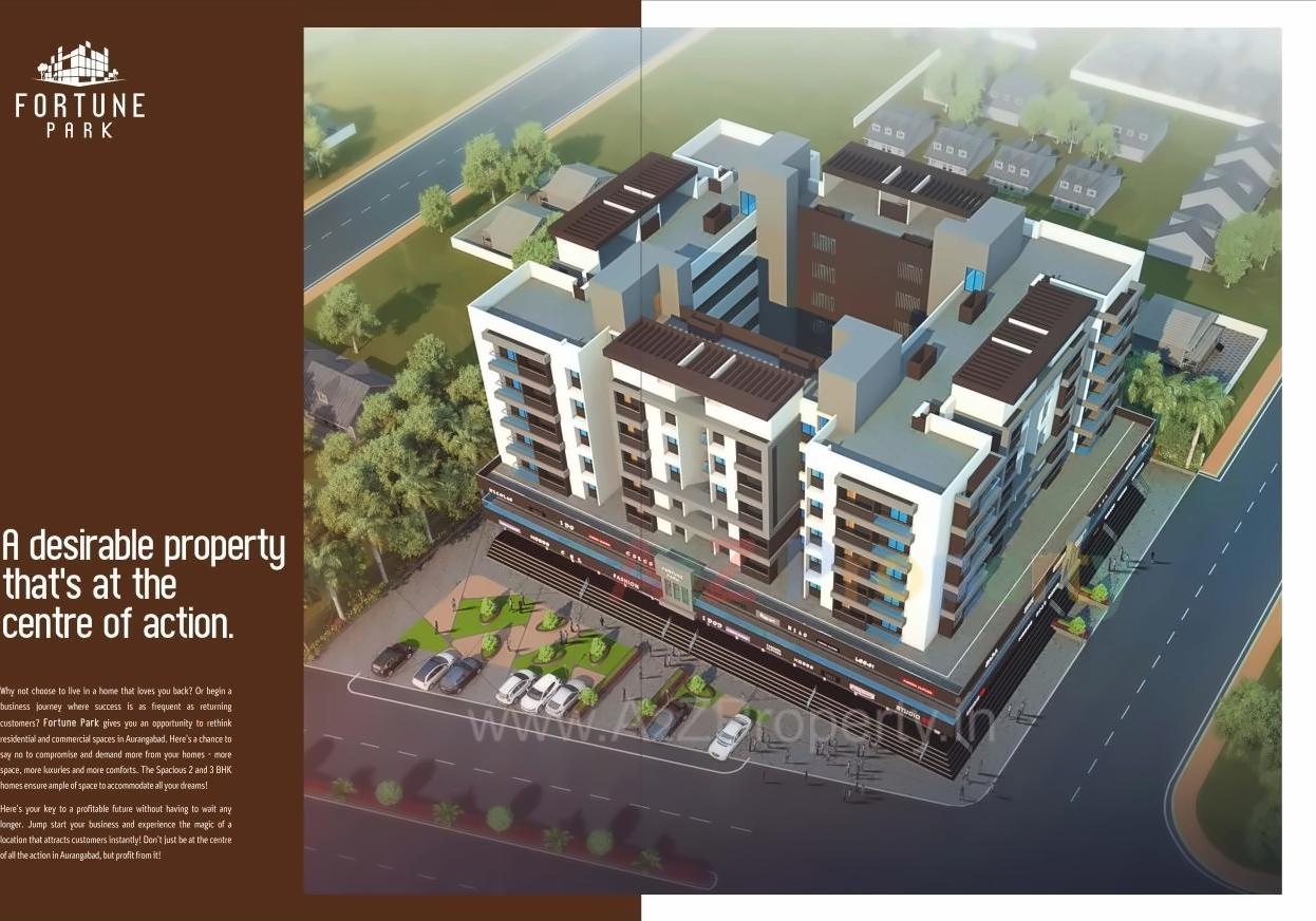 3D Elevation of real estate project Fortune Park located at Satara-ct, Aurangabad, Maharashtra