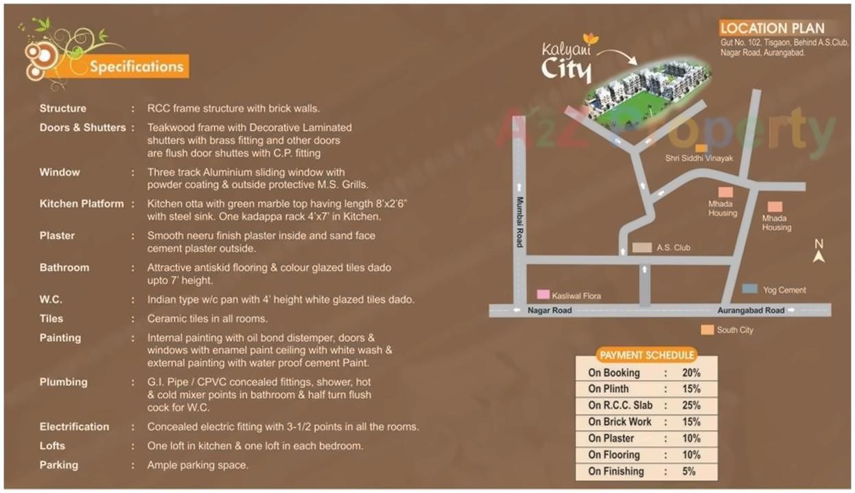  of real estate project Kalyani City located at Aurangabad-m-corp, Aurangabad, Maharashtra