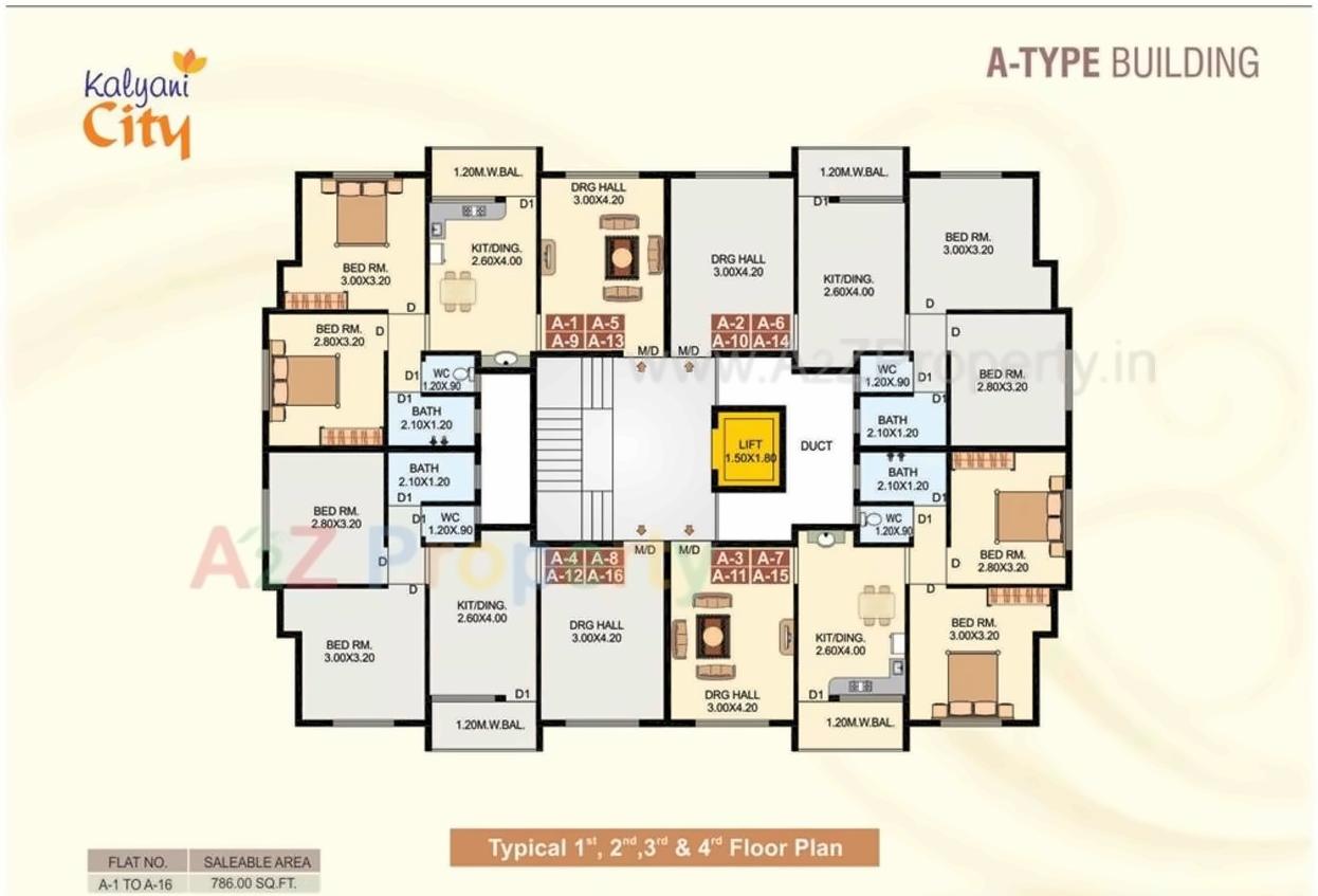 Layout of real estate project Kalyani City located at Aurangabad-m-corp, Aurangabad, Maharashtra