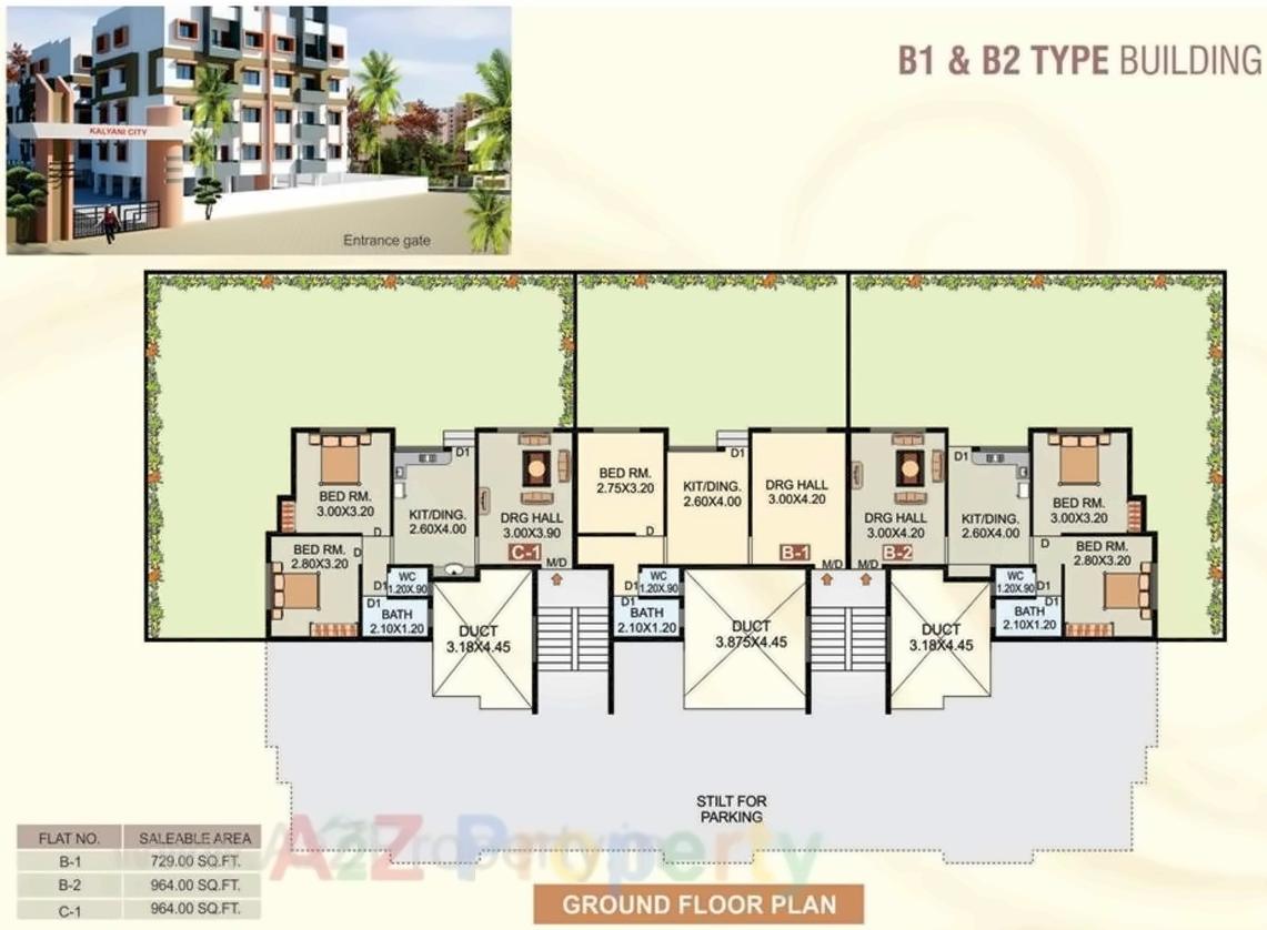 Layout of real estate project Kalyani City located at Aurangabad-m-corp, Aurangabad, Maharashtra
