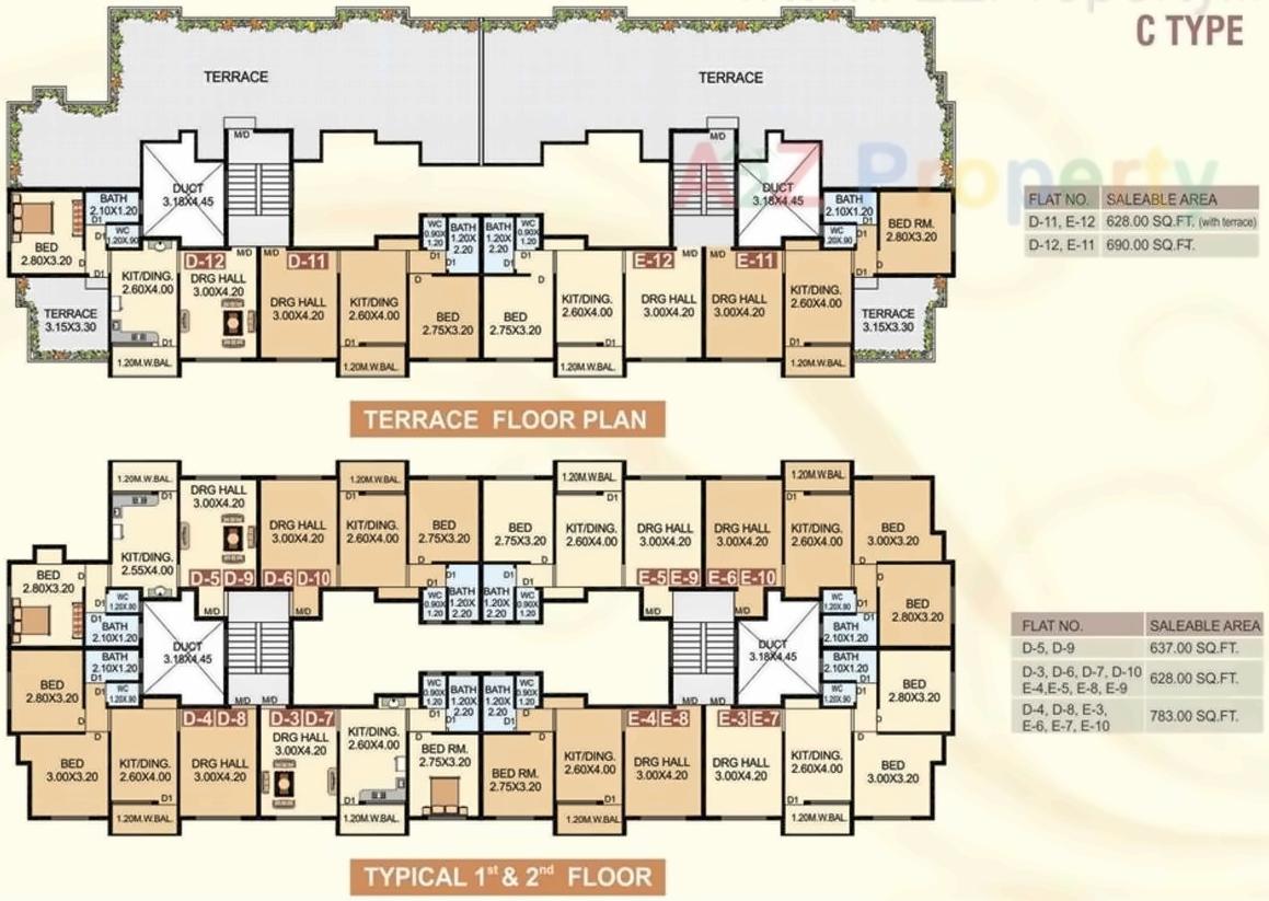 Layout of real estate project Kalyani City located at Aurangabad-m-corp, Aurangabad, Maharashtra