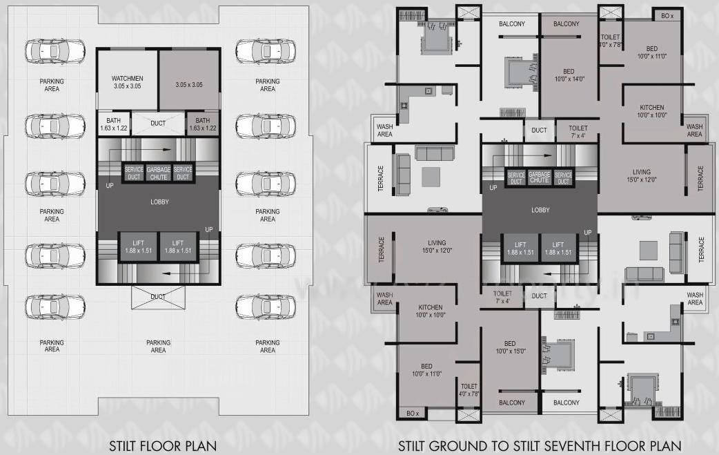 Layout of real estate project M Square Heights located at Aurangabad-m-corp, Aurangabad, Maharashtra