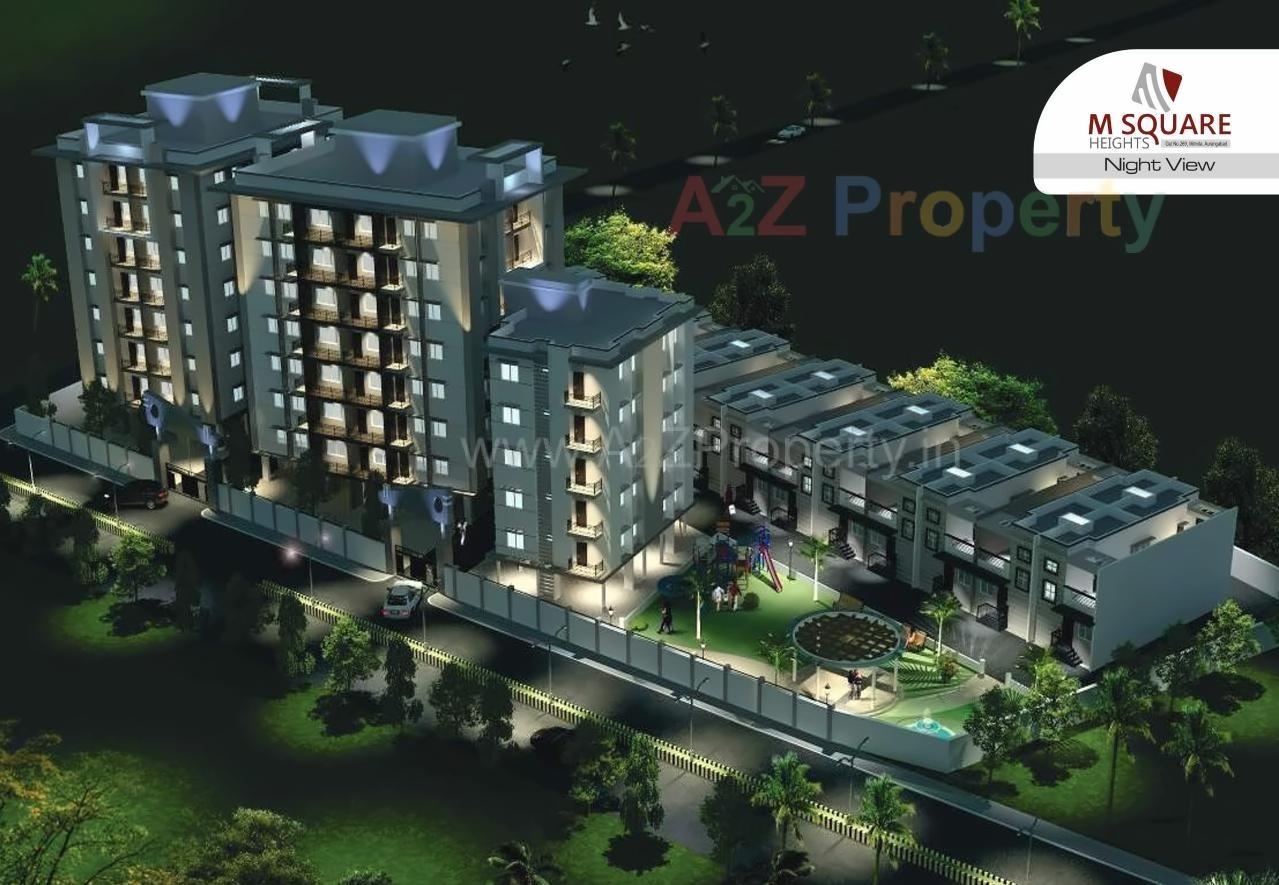 3D Elevation of real estate project M Square Heights located at Aurangabad-m-corp, Aurangabad, Maharashtra