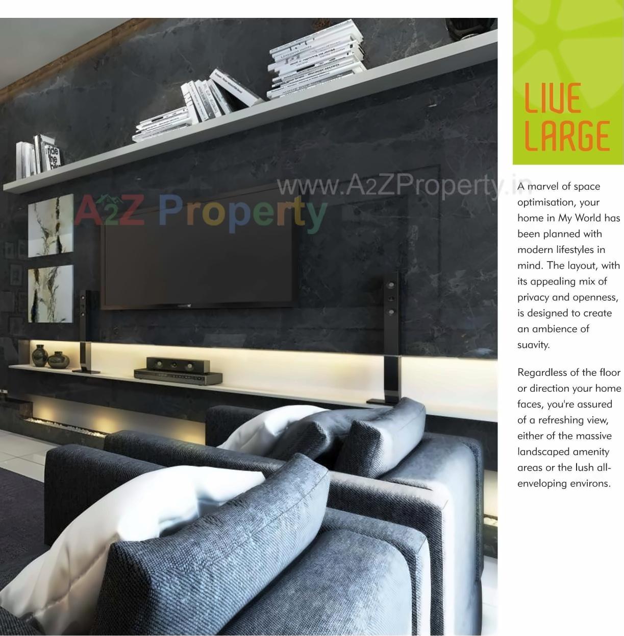 3D Elevation of real estate project My World located at Aurangabad-m-corp, Aurangabad, Maharashtra