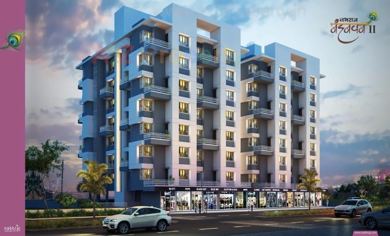 3D Elevation of real estate project Nabhraj Nandanvan located at Aurangabad-m-corp, Aurangabad, Maharashtra