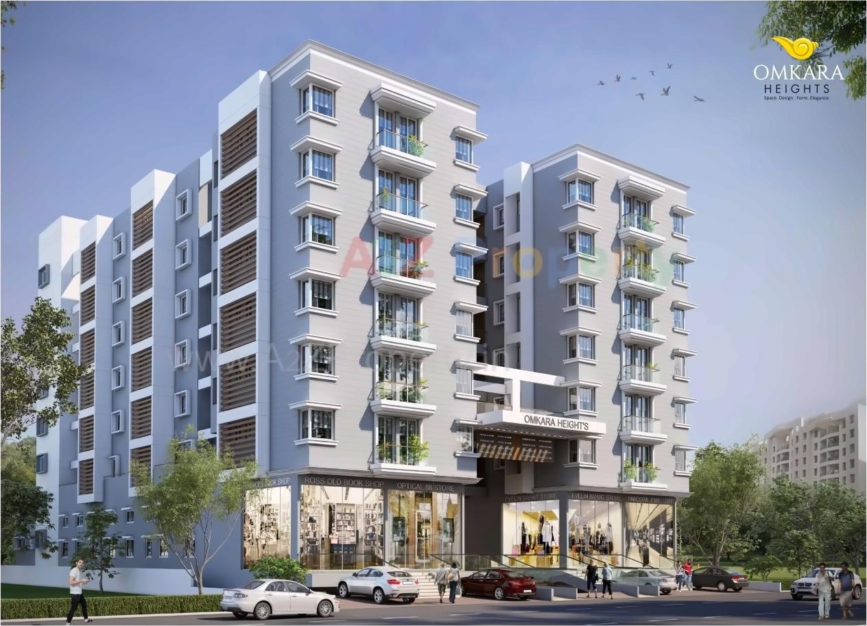 3D Elevation of real estate project Omkara Heights located at Aurangabad-cb, Aurangabad, Maharashtra