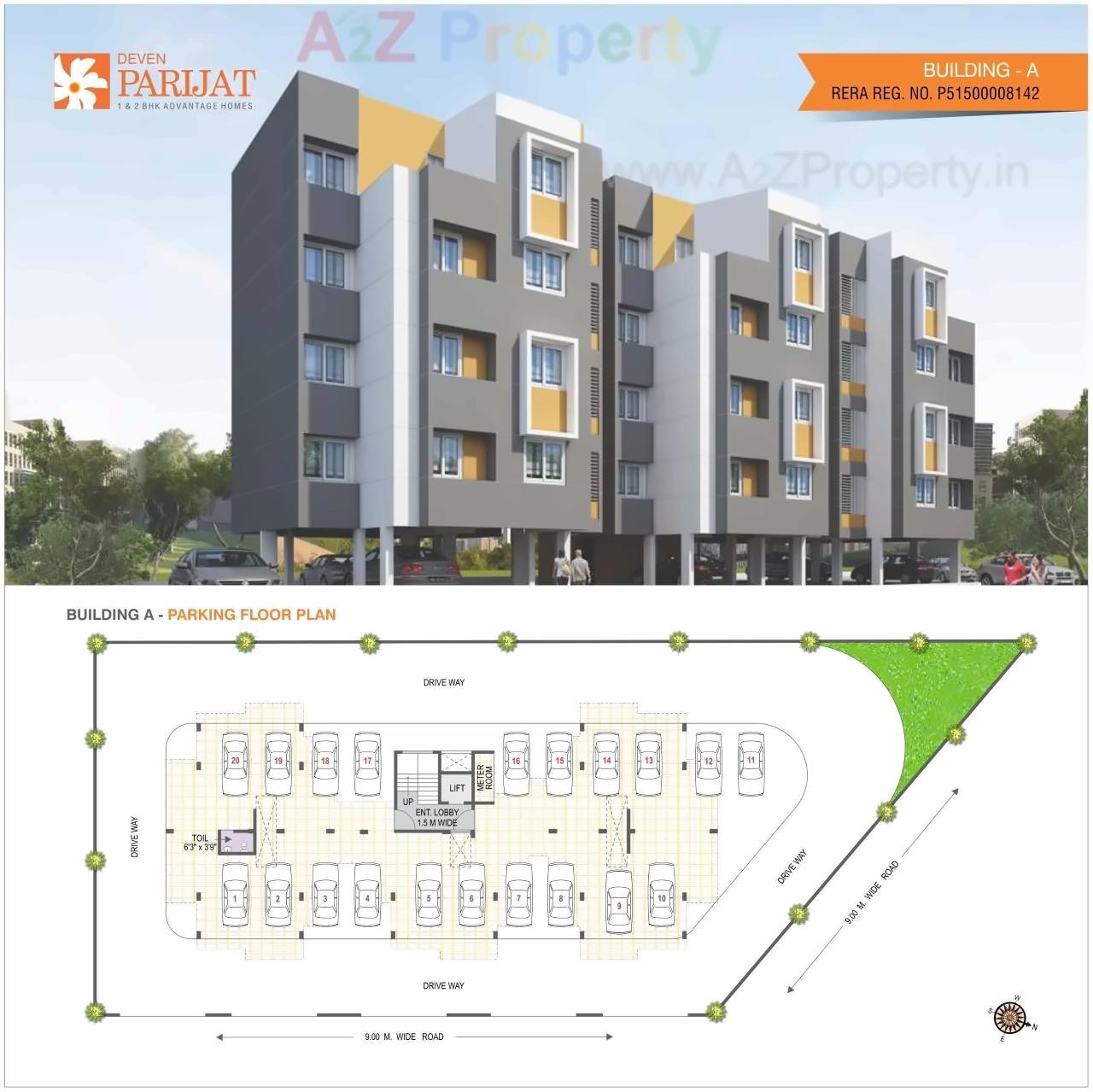 Layout of real estate project Parijat located at Aurangabad-m-corp, Aurangabad, Maharashtra