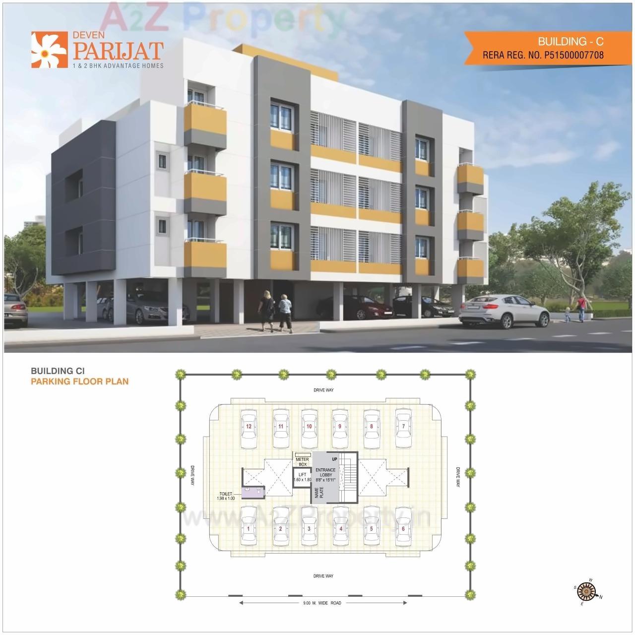 Layout of real estate project Parijat located at Aurangabad-m-corp, Aurangabad, Maharashtra