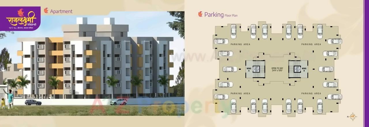 Layout of real estate project Raj Laxmi Residency located at Aurangabad-m-corp, Aurangabad, Maharashtra