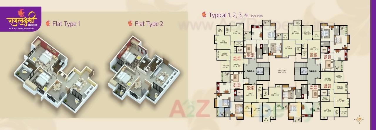 Layout of real estate project Raj Laxmi Residency located at Aurangabad-m-corp, Aurangabad, Maharashtra