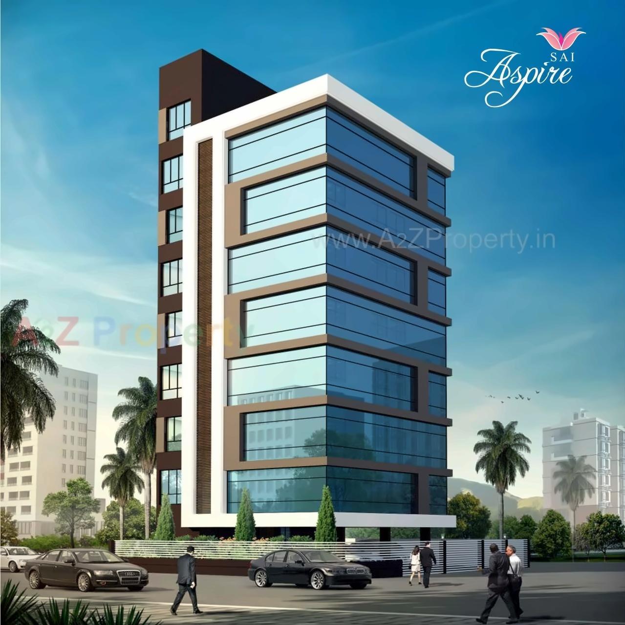 3D Elevation of real estate project Sai Aspire located at Aurangabad-m-corp, Aurangabad, Maharashtra