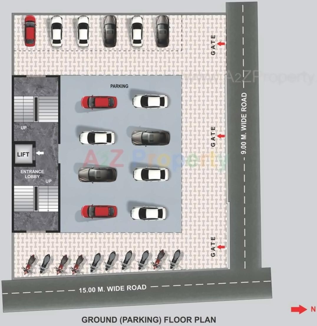 Layout of real estate project Sai Aspire located at Aurangabad-m-corp, Aurangabad, Maharashtra