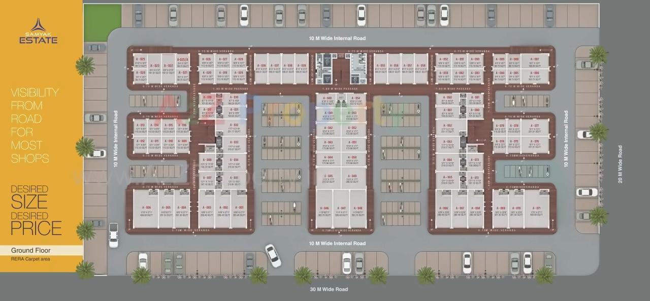 Layout of real estate project Samyak Estate located at Shendra-kamangar, Aurangabad, Maharashtra