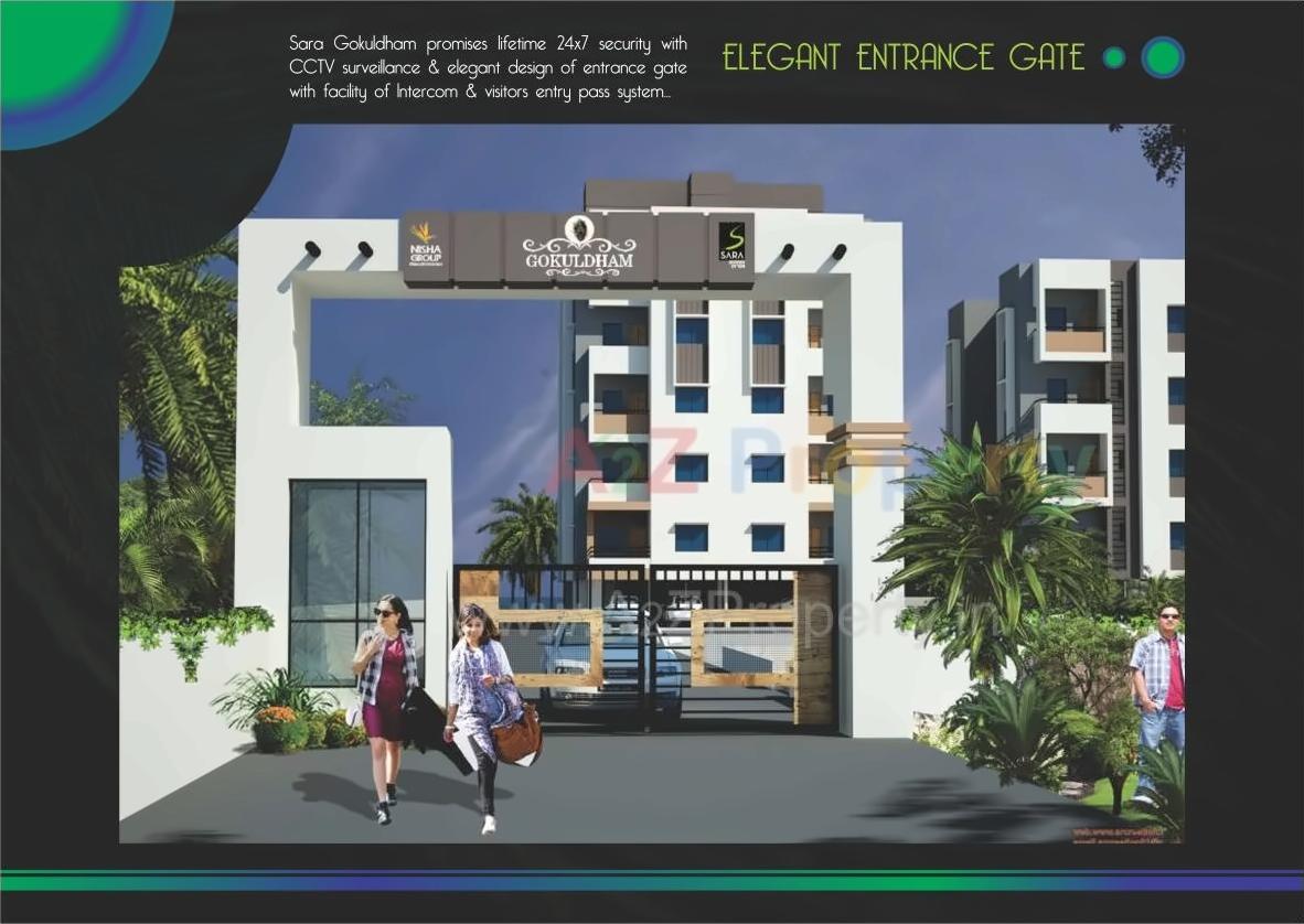 3D Elevation of real estate project Sara Gokuldham located at Aurangabad-m-corp, Aurangabad, Maharashtra