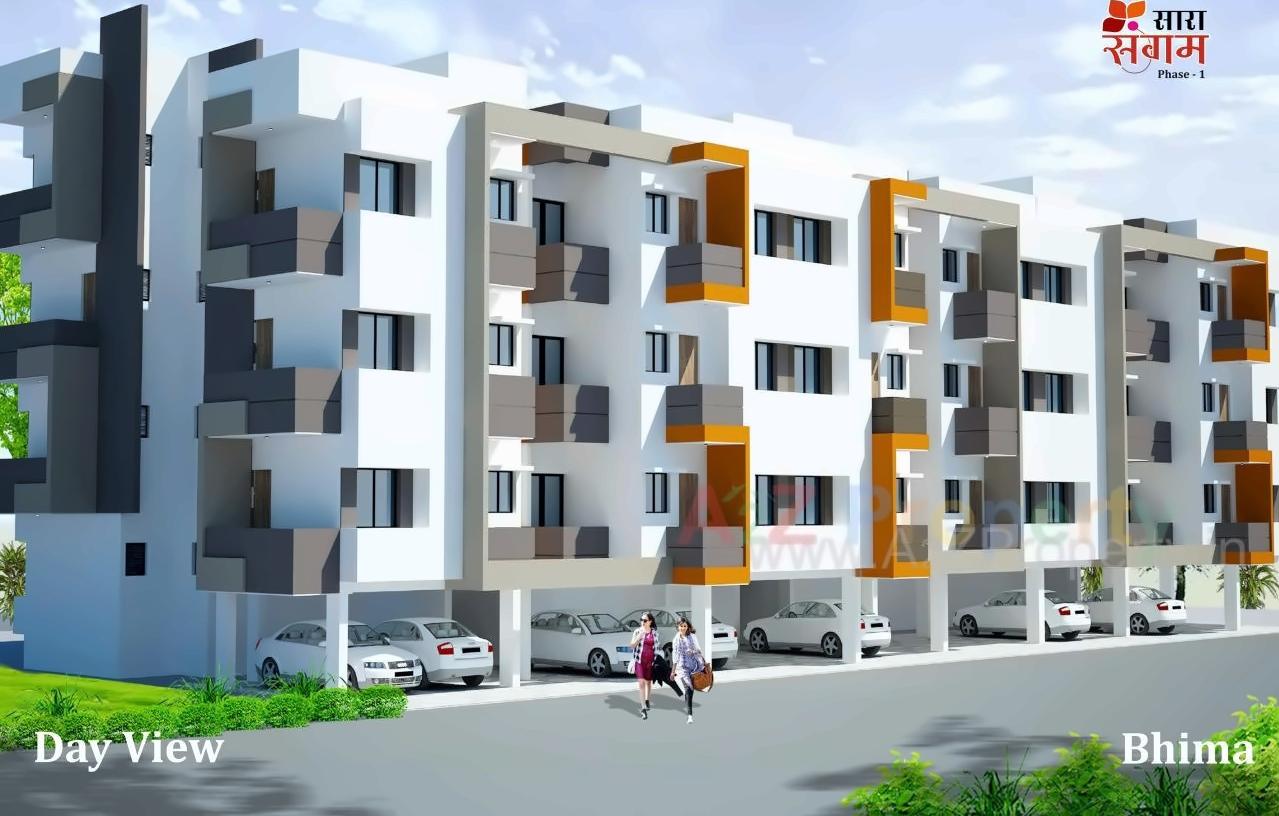 3D Elevation of real estate project Sara Sangam located at Wadgaon-kolhati-ct, Aurangabad, Maharashtra