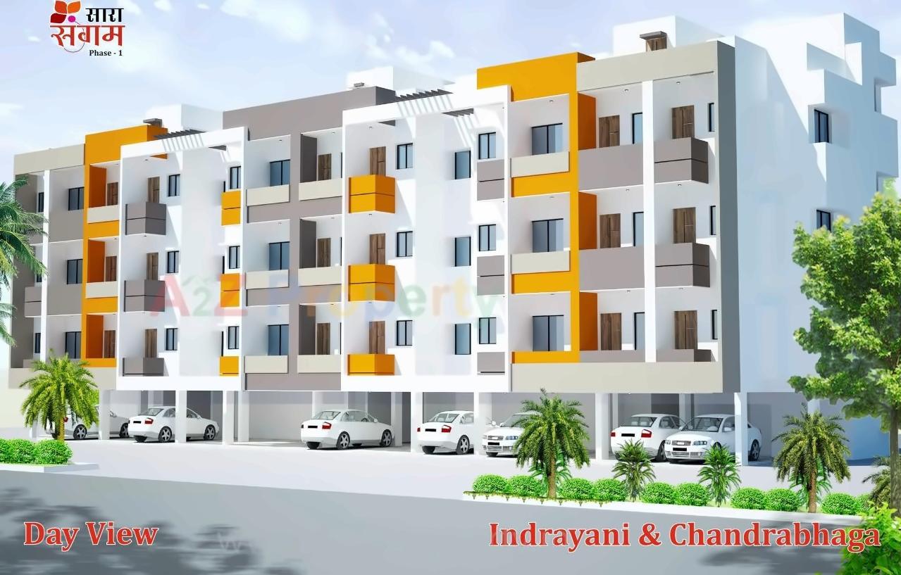 3D Elevation of real estate project Sara Sangam located at Wadgaon-kolhati-ct, Aurangabad, Maharashtra