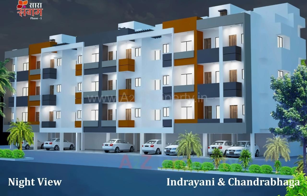 3D Elevation of real estate project Sara Sangam located at Wadgaon-kolhati-ct, Aurangabad, Maharashtra