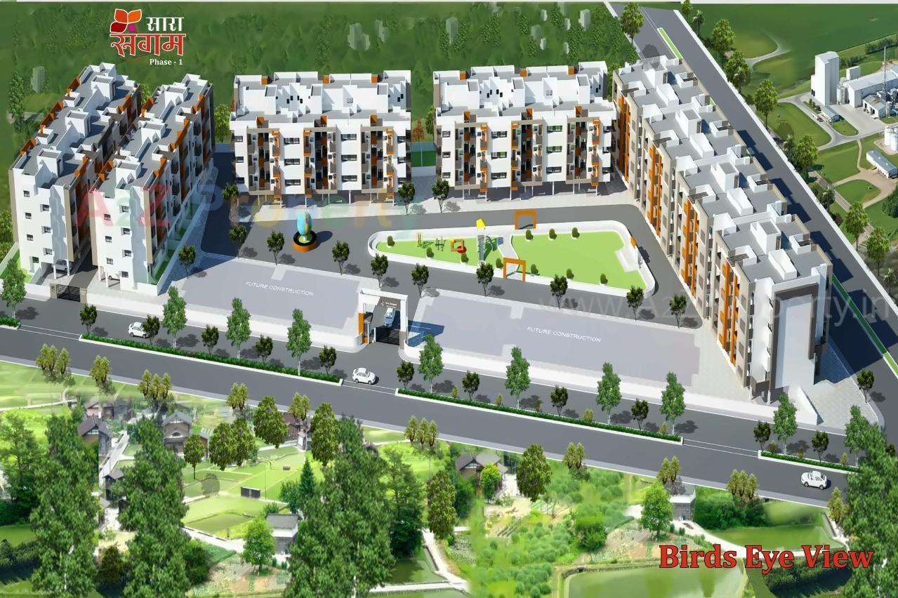 3D Elevation of real estate project Sara Sangam located at Wadgaon-kolhati-ct, Aurangabad, Maharashtra