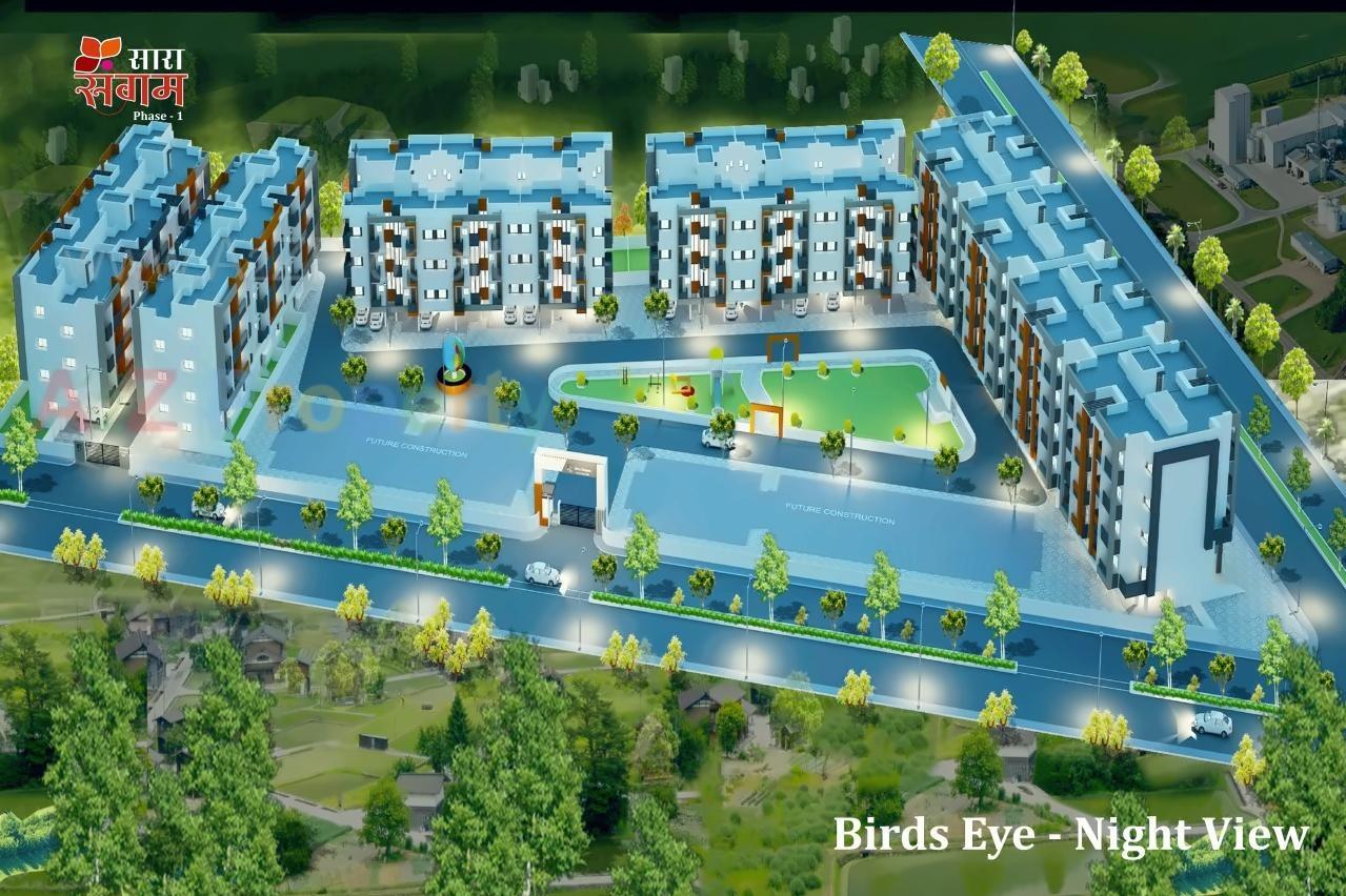 3D Elevation of real estate project Sara Sangam located at Wadgaon-kolhati-ct, Aurangabad, Maharashtra